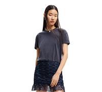Desigual Vest_bilba, 5000 Navy Abito Casual, Blu, L Donna