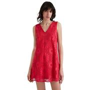 Desigual Vest_hamburgo Vestito Casual, Colore: Rosso, L Donna