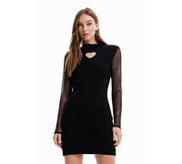 Desigual Vest_maky 2000 Black Abito Casual, Nero, L Donna
