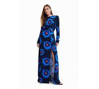 Desigual Vest_merMercedes 5001 Marino Abito Casual, Blu, S Donna