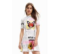 Desigual Vest_Newspaper 1000 NAN, Bianco, XXL Donna