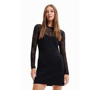 Desigual Vest_Night 2000 - Vestito Casual da Donna, Taglia L, Nero, L