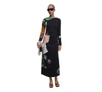 Desigual Black Viscose Women Dress - XS