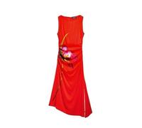 Desigual Vest_Reims Vestito Casual, Colore: Rosso, L Donna