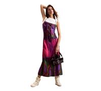 Desigual vestito combinato progettato da mr. lacroix in fucsia-Rosa XL