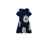 Desigual Vestito Corto a Coste da Bambina, Blu, 6 Anni