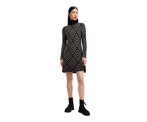Desigual Vestito da Donna, 2000, Nero, Casual, Taglia S