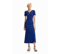 Desigual Vestito da Donna, Blu, XS