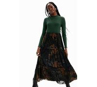 Desigual Vestito da Donna, Verde, XL