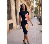 Desigual - Vestito lungo nero a fiori M