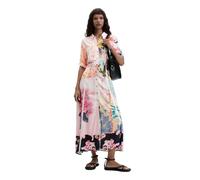 Desigual - Vestito lungo rosa con stampa XS