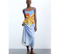 Desigual vestito maxi stampato blu S