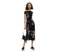 Desigual vestito midi collage nero XL