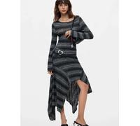 Desigual vestito midi in maglia asimmetrico grigio S