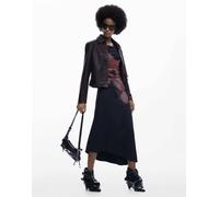 Desigual - Vestito midi nero pixellato XL