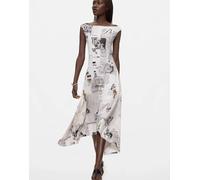 Desigual vestito senza maniche stampato bianco M