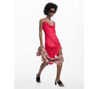 Desigual - Vestito sottoveste asimmetrico rosa-Rosso XL