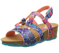 Desigual Wedge Bio, Sandali con Cinturino alla Caviglia Bambina, Blu (Blue 5037), 35 EU