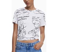 Desigual White Cotton T-Shirt - XS