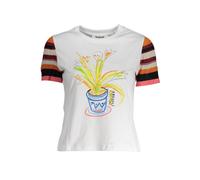 Desigual White Cotton Women T-Shirt - M