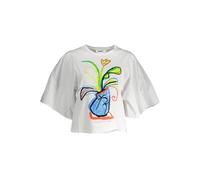 Desigual White Cotton Women Top - L