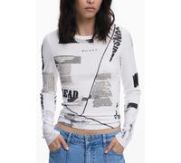Desigual White Viscose Women T-Shirt - XS