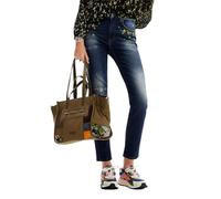 Desigual Woman Denim Long Trouser Jeans, Blu, 42 Donna