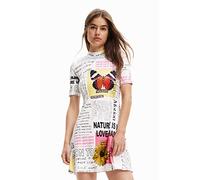 Desigual Vest_Newspaper 1000 NAN, Bianco, L Donna