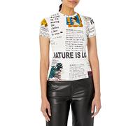 Desigual Woman Knit T-Shirt Short Sleeve, Bianco, M Donna