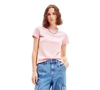 Desigual Woman Knit T-Shirt Short Sleeve, Colore: Rosso, S Donna