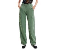 Desigual Pant_sedal 4009 Pantaloni Casual, Verde, 40 Donna