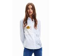 Desigual Cam_hamburgo 5151 Camicia, Blu, L Donna