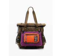 Desigual - Zaino grande voyager multiposizione verde One Size