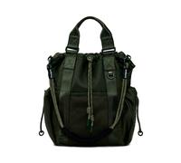 Desigual zaino per il tempo libero Neo Grunge Globe Nylon Backpack Khaki verde scuro