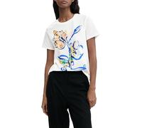 Desigual, ,Tops ,Donna ,Bianco ,S T-shirt a maniche corte Garden