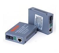 Desikixudy 1 paio di ricetrasmettitore a fibre -3100 Convertitore a fibra singola 25 Km SC 10/100M ricetrasmettitore a fibra singola in modalità singola spina UE