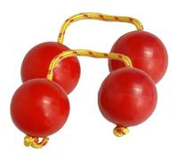 Desikixudy 2 paia di kit di palle ritmiche aslatua shaker strumento shaker rattle per bambini adulti matrimoni feste lezioni di musica rosso