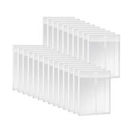 Desikixudy Buste in plastica trasparente formato A4 con corda, cartella di documenti espandibile, borsa per file per ufficio 24 pezzi