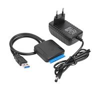 Desikixudy Dati USB a Sata, USB 3.0 Easy Drive 2.5/3.5 Pollici Adattatore Disco Rigido Sata (Spina Europea)