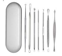 Desikixudy Estrattore professionale per brufoli a doppia testa, 7 pezzi per la rimozione di punti neri di tutti i tipi di pelle