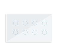 Desikixudy Interruttore a Parete Touch Intelligente WIFI, Pannello in Vetro, 8 Pulsanti, Tuya Smart Life per Alexa Home, Durevole