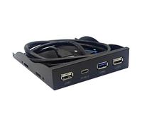 Desikixudy Pannello per unità floppy USB 3.2 GEN1 Type-C HUB da 3,5 pollici da 19 A Porta C reversibile da 5 Gbps