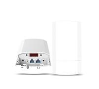 Desikixudy Ponte Ripetitore Router WiFi Esterno 2.4G 300Mbps Prolungatore Lungo Raggio Copertura WiFi 1KM per Fotocamera EU Plug