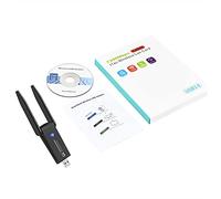 Desikixudy Scheda di rete Dual Band Driver Adattatore USB 3.0 1300M AC1300 con Antenna per Mini Dongle