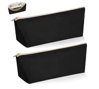 Desing Wish 2 Pezzi Astuccio Piccolo Ragazza Ragazzo Bambina Astucci Scuola Media Portapenne Astuccio Tinta Unita una Zip Pencil Case per Università Materiale Cancelleria Scolastico