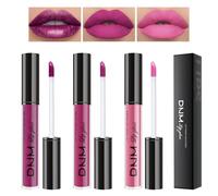 Desing Wish 3 Pezzi Glitter Rossetto Opaco Lunga Durata Lucidalabbra Rossetti Labbra Rosso Lipgloss Volumizzante Lipstick Matte Trucco per Trucchi Ragazza Donna Regalo