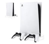Desing Wish PS5 Accessori Base da Tavolo Supporto con 2 Controller Rimovibili Organizzatore Acrilico Supporto Scrivania PS5 Compatibile con Playstation 5 Disc/Digital Edition Supporti Accessori