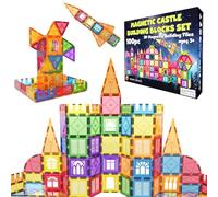 Desire Deluxe Giochi di costruzione magnetici - 100 PCS Piastrelle e Blocchi Magnetici Bambini, Giocattolo Educativo STEM 3+ anni, Set Creativi per Costruire, Apprendimento Forme & Colori