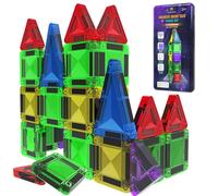 Desire Deluxe Micro Blocchi Magnetici - Gioco Educativo STEM da Viaggio per Bambini, Giocattolo Sensoriale Montessori Magnetico per Bambini e Bambine 3+ Anni (28 pezzi - Multicolore)