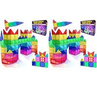 Desire Deluxe Set tessere magnetiche - Gioco Educativo per bambini e bambine - Età 3 4 5 6 7 anni - Impara con le costruzioni - 47 pz (Confezione da 2)